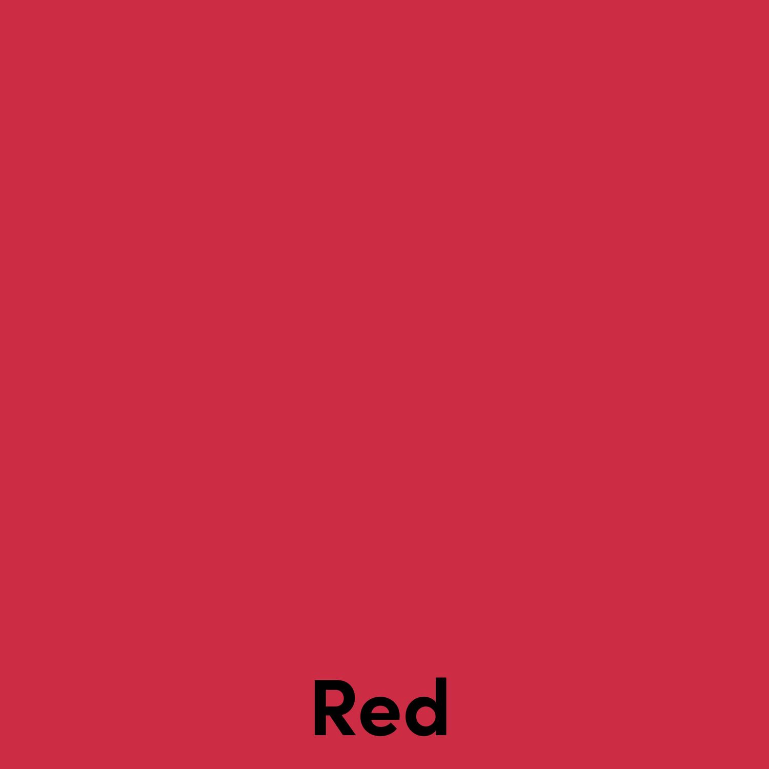 A solid red square with the text 'Red' at the bottom.