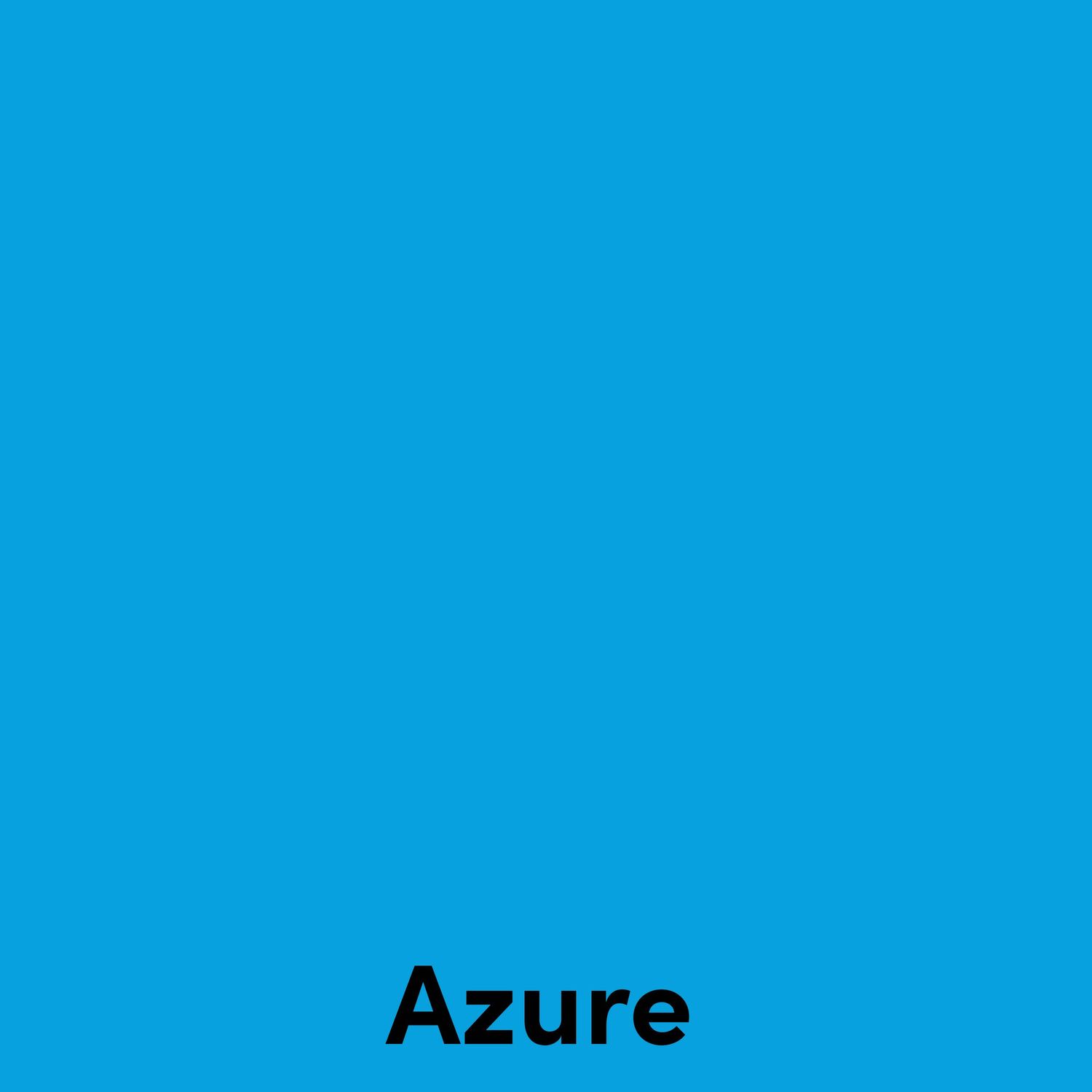 A solid azure blue square with the text 'Azure' at the bottom.