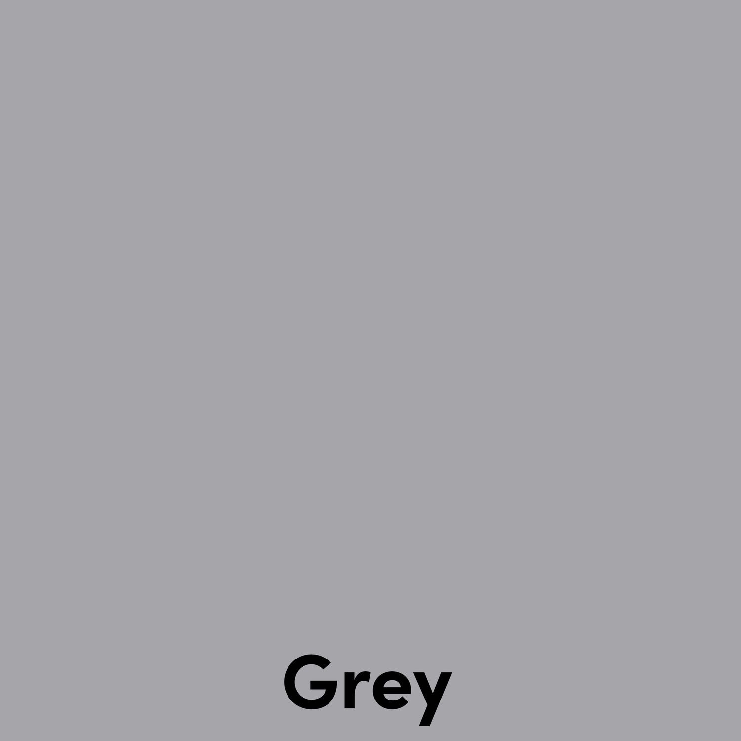 Solid grey color swatch with black text label reading 'Grey' at the bottom.