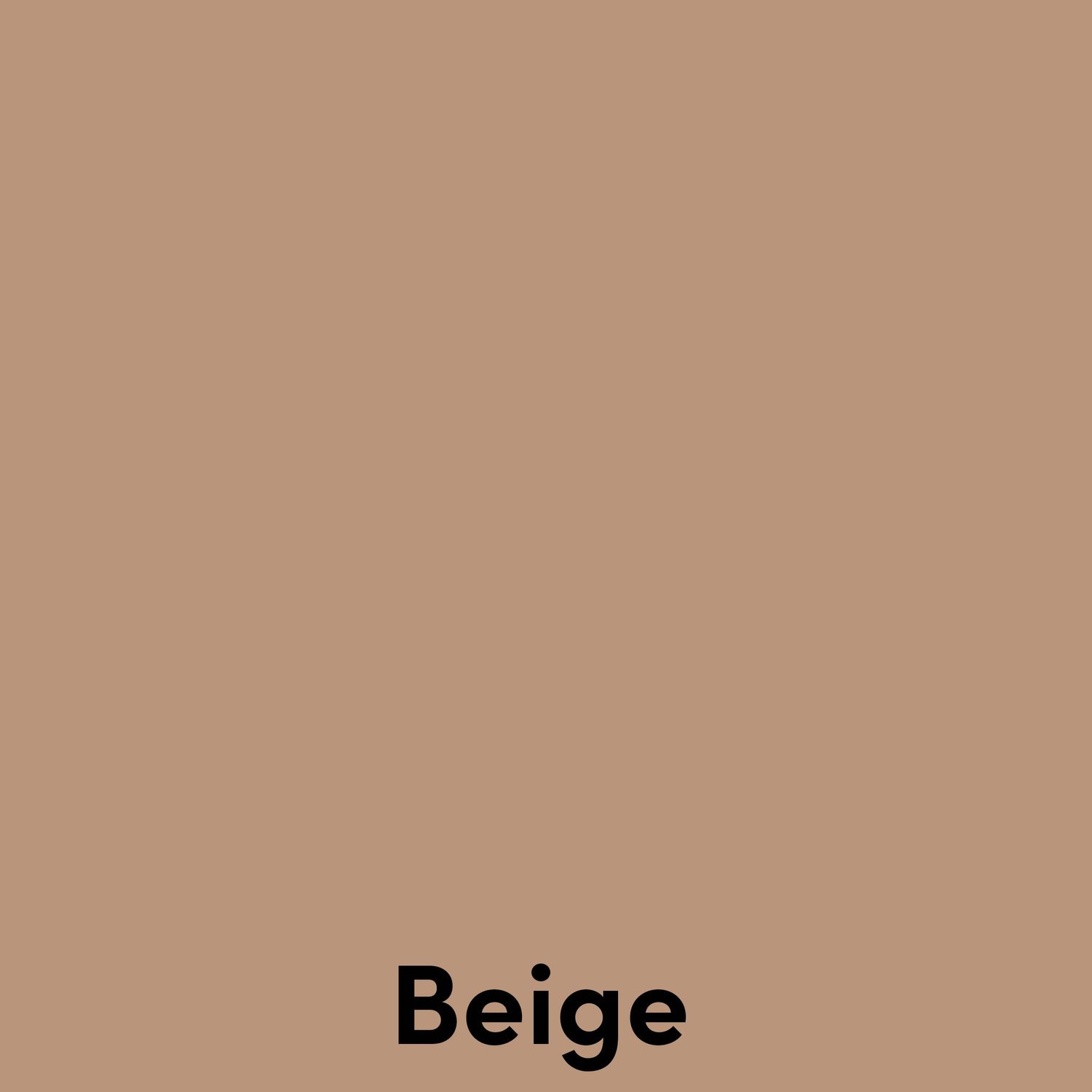 Light tan color swatch with black text label reading 'Beige' at the bottom.