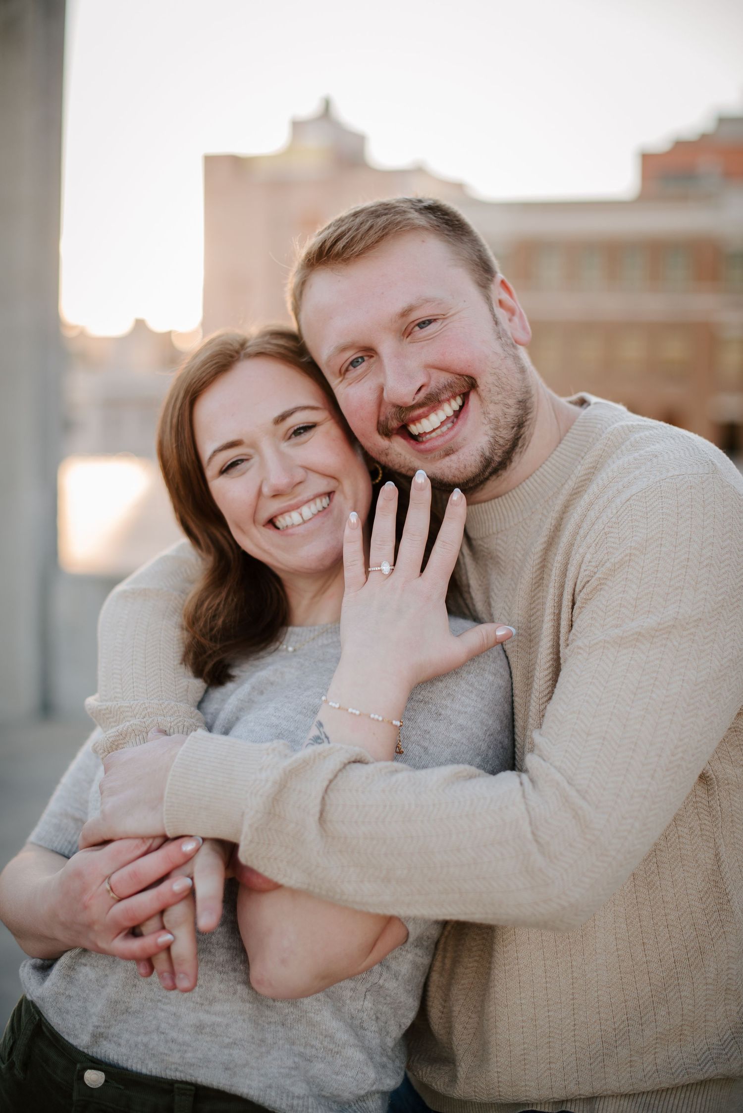Downtown city engagement session in Wichita, KS - engagement pictures by Jessica Nadine Photography