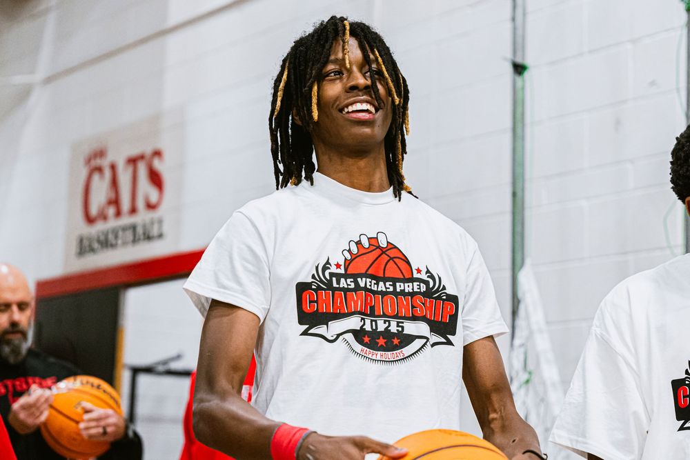 Mens Basketball Player smiling before a game