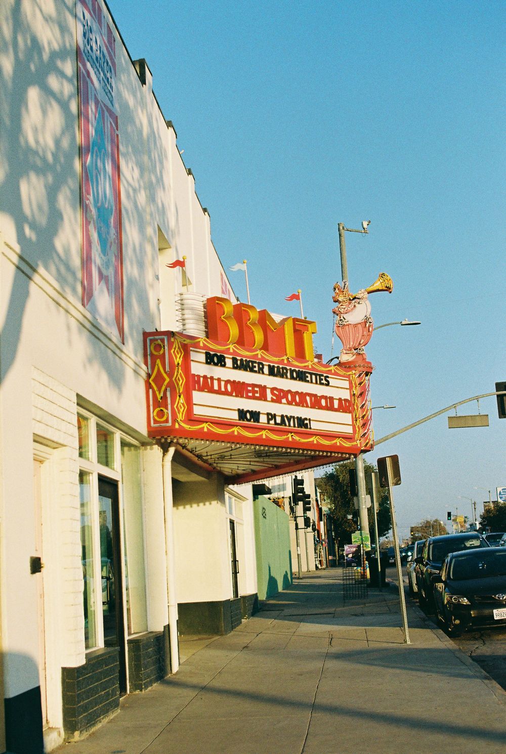 Vintage Bob Baker sign captured on 35mm film in Los Angeles