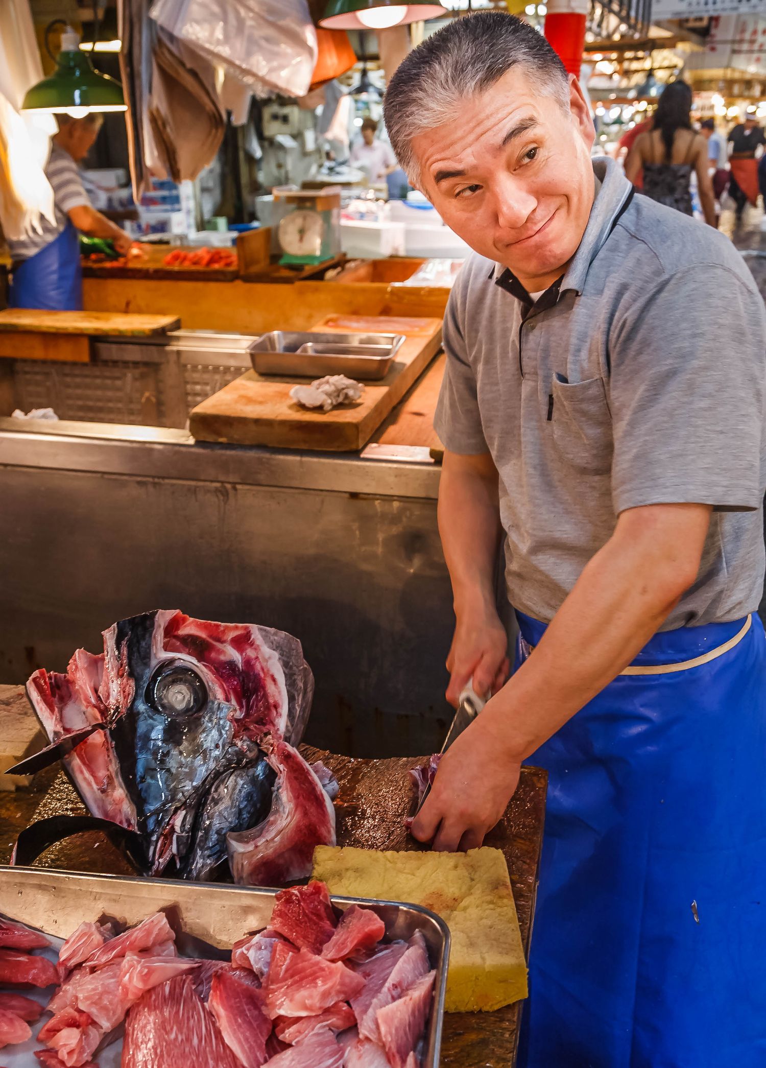 Tsukiji Outer Market, Tokyo, Japan, fish market