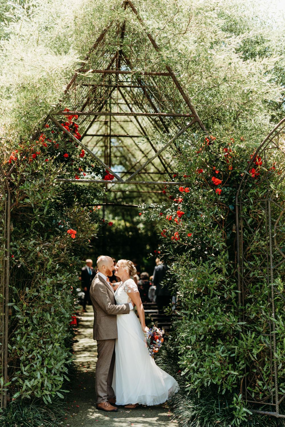 bride-and-groom-leaving-the-tree-church