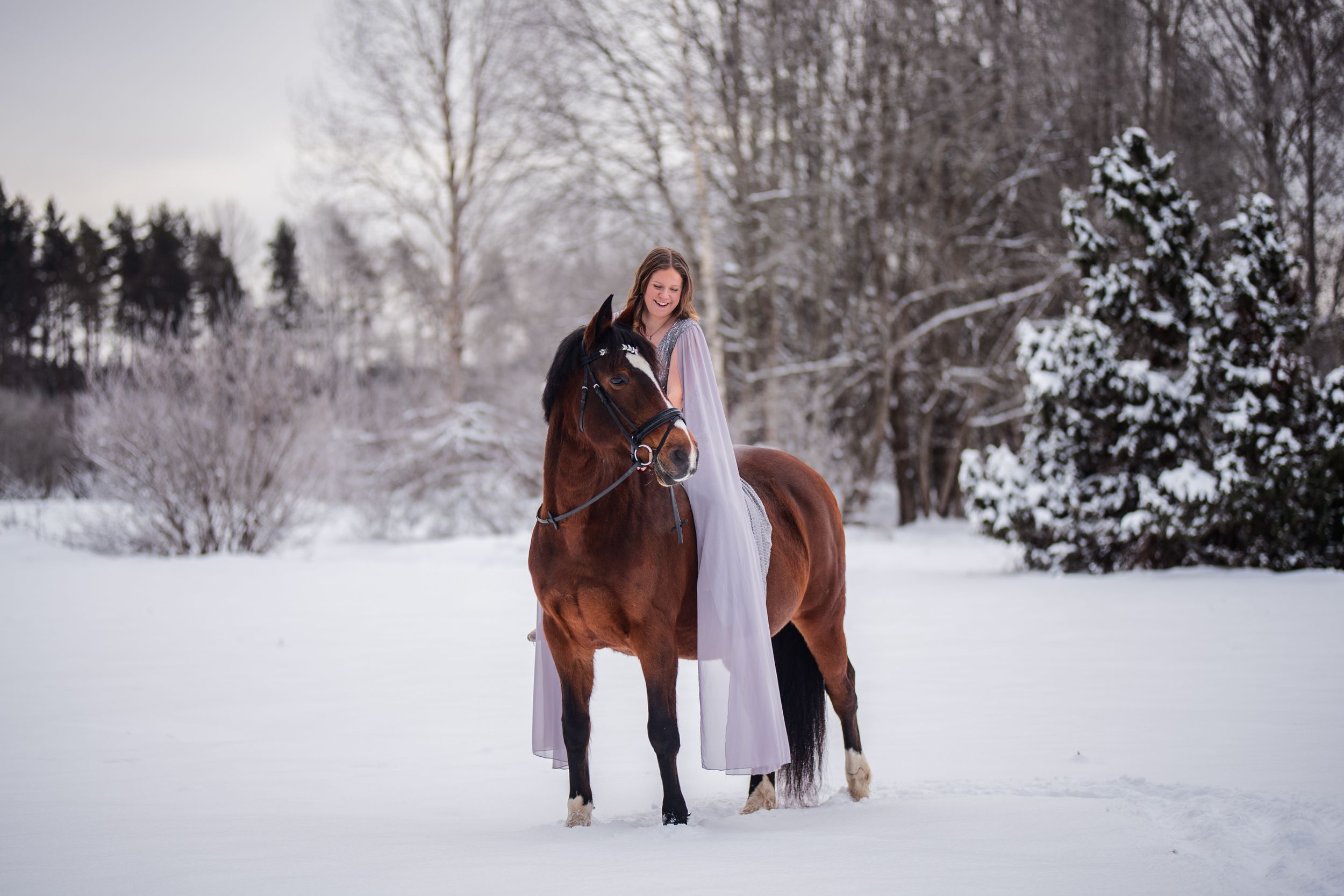Sunset, Horse, dress