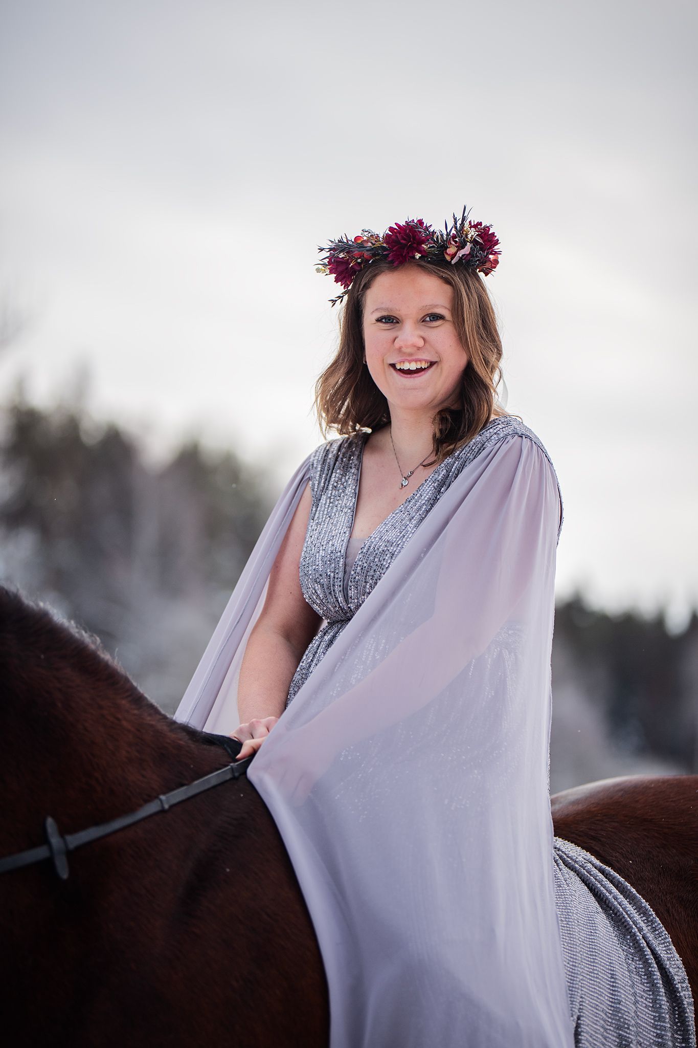 Sunset, Horse, dress