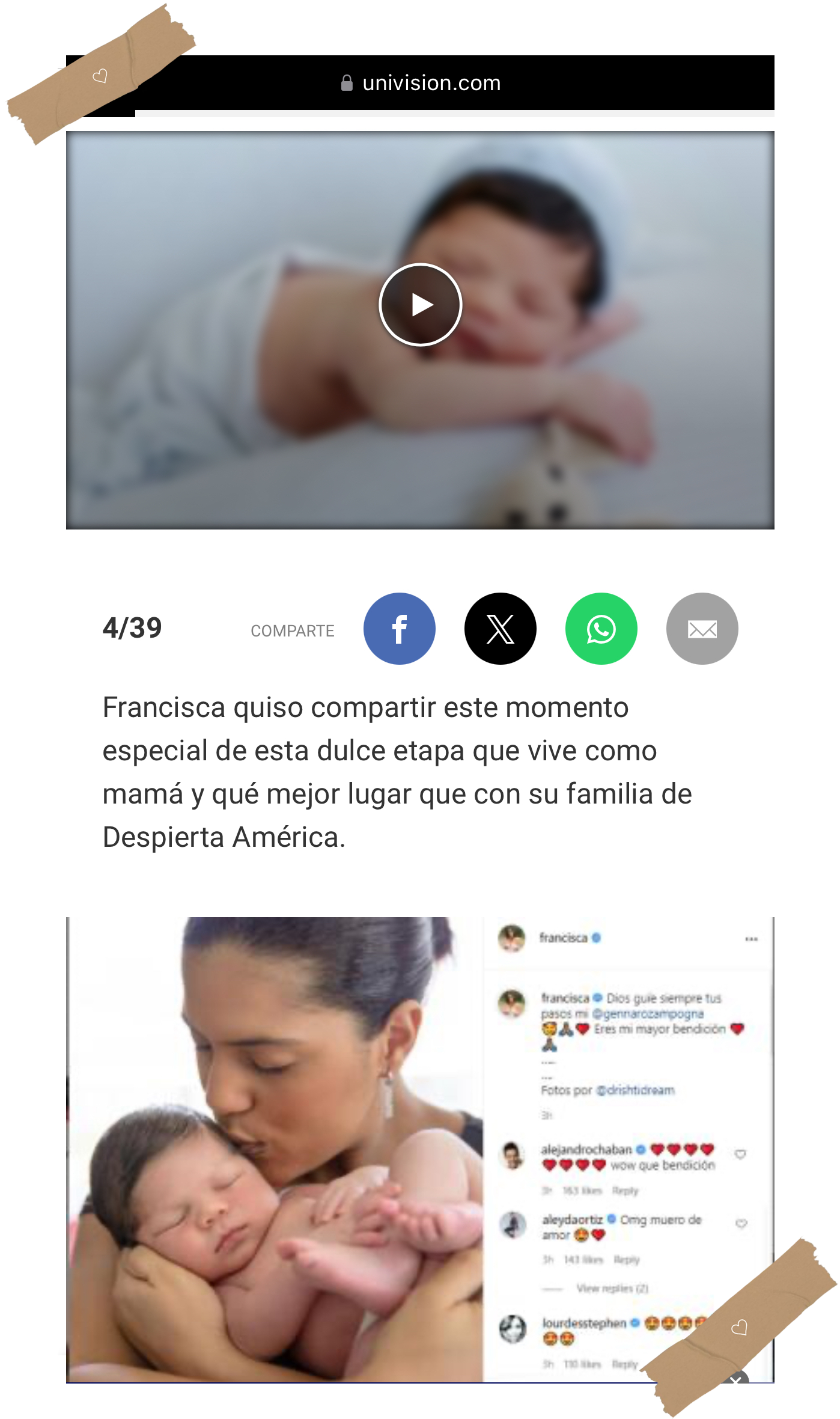 Despierta America from Univision mention for a newborn by D. Dream Photography by Keily Rotundo. Bradenton, Parrish, Lakewood Ranch, FL.