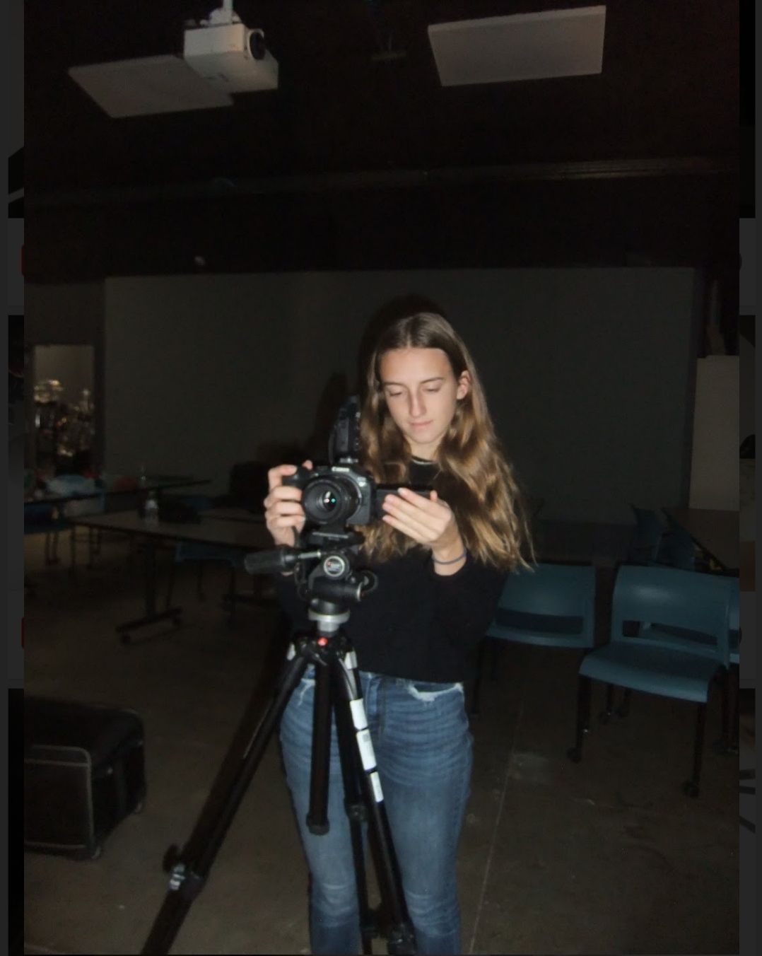 Annabelle Robinson working in a photography studio