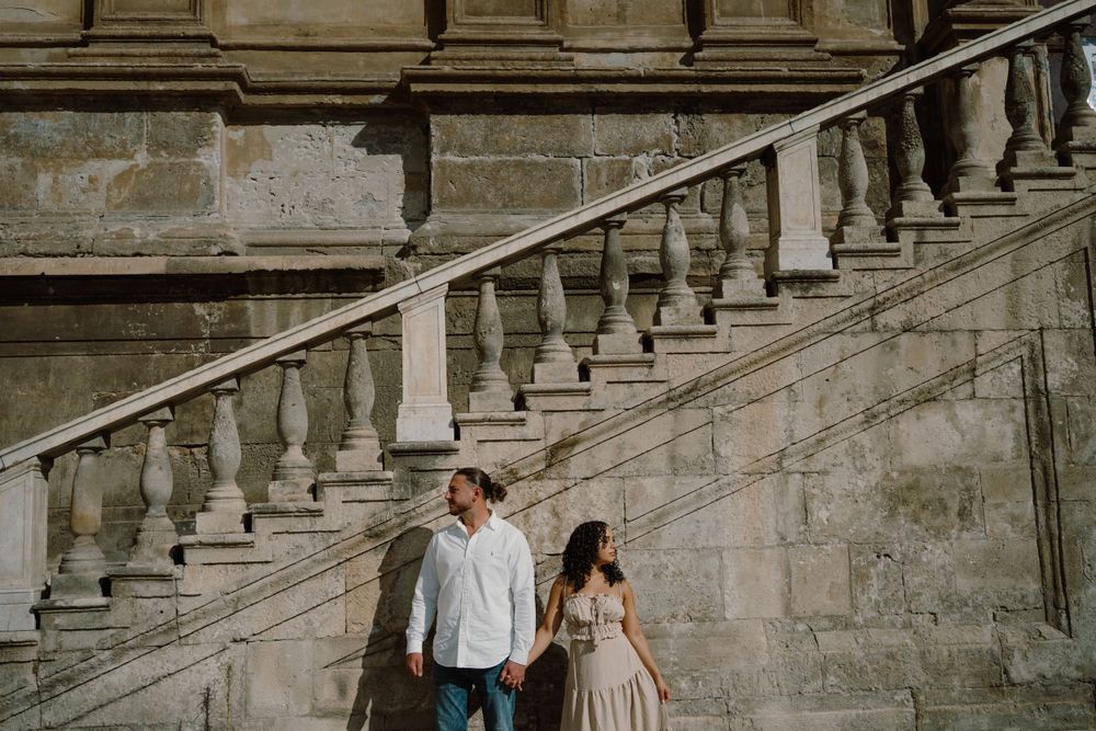 Beautiful engagement shoot in the historic streets of Palermo