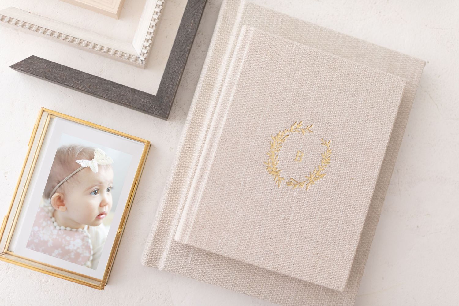 Heirloom baby albums and prints By Chelsee Rawe Photography.