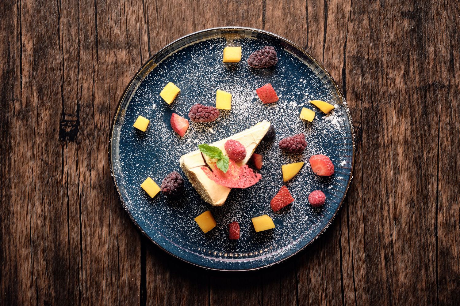 Beautifully plated dessert dish