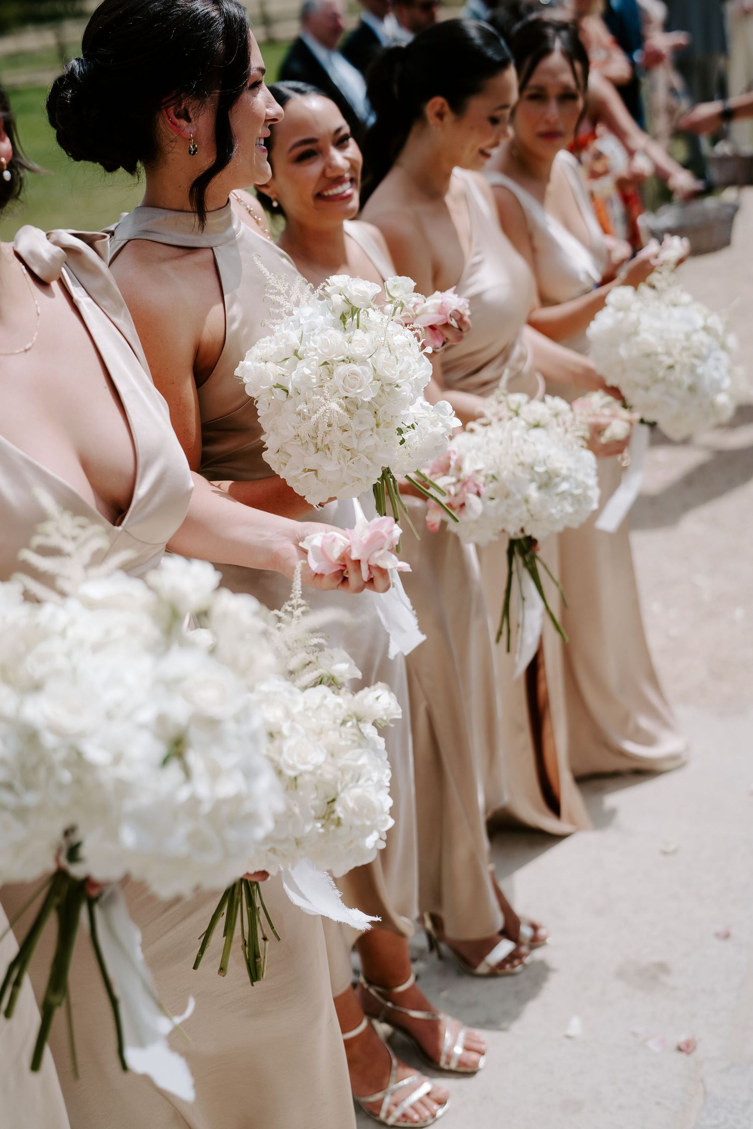 bridesmaid bouquets at yardspace old gore in cirencester