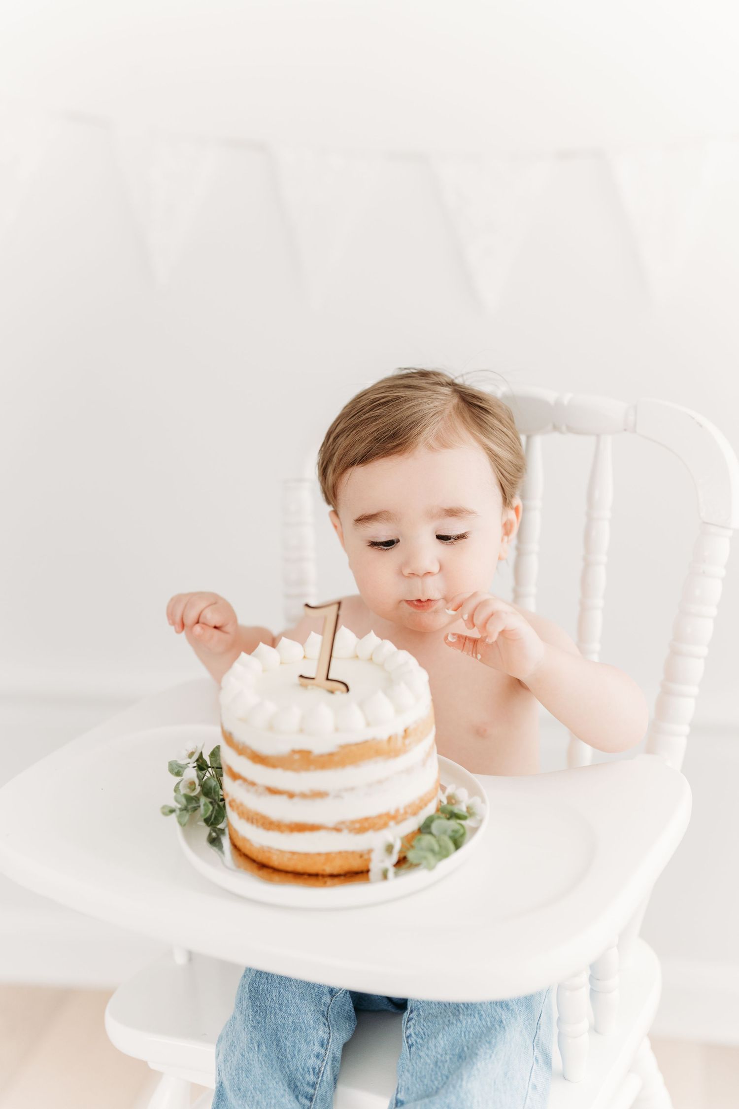 Photographie de bébé, premier anniversaire, smash the cake, photographe près de Québec