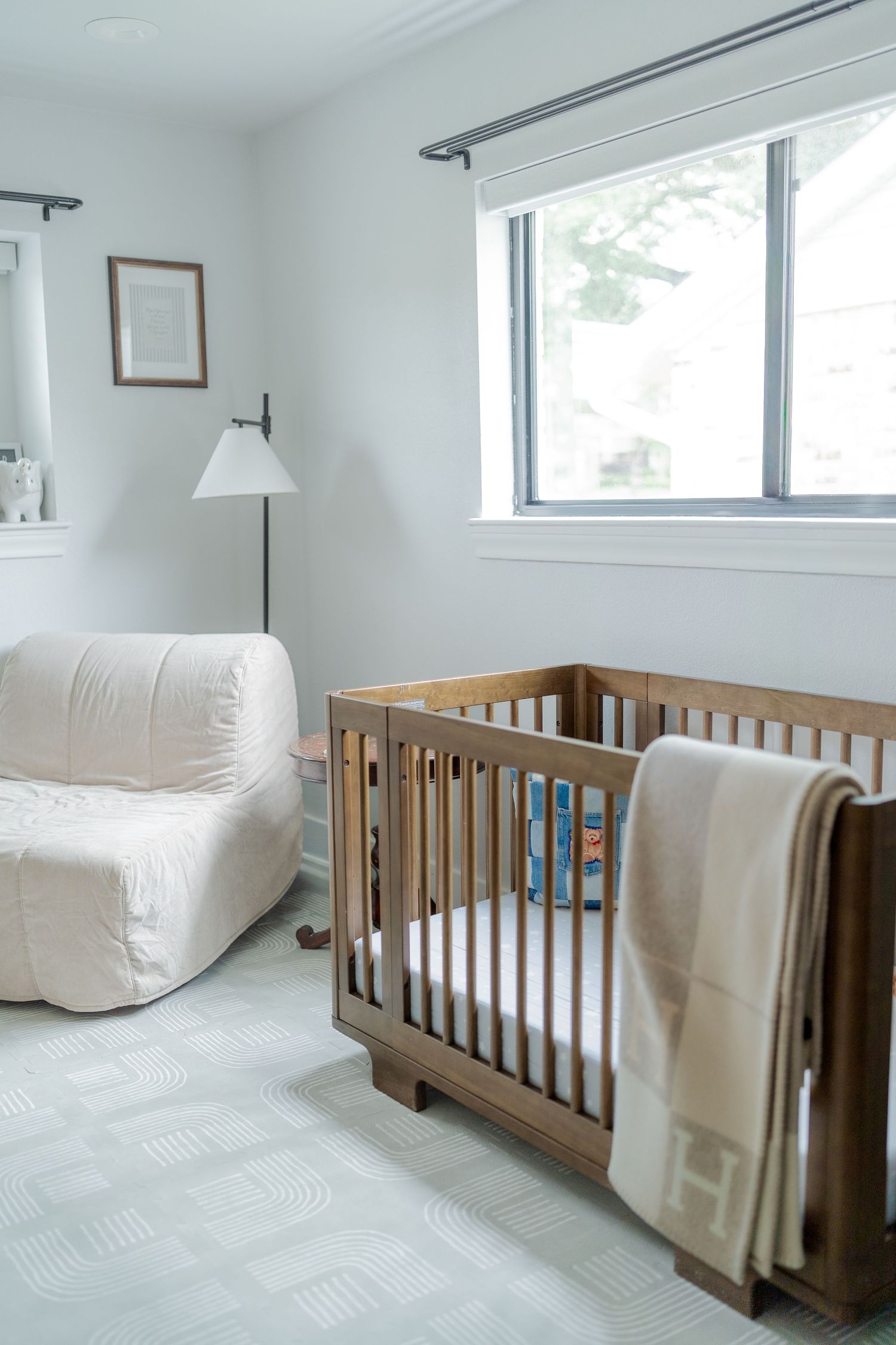 Minimalist baby boy nursery