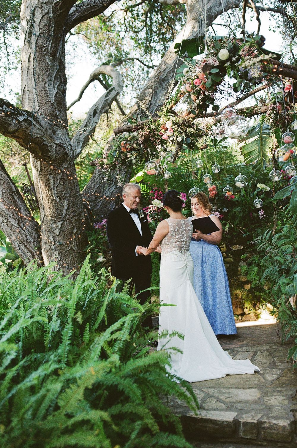Anti-bride film wedding at The Holly Farm. This botanical style fits the garden landscape of Hawkesdene in Andrews, NC.
