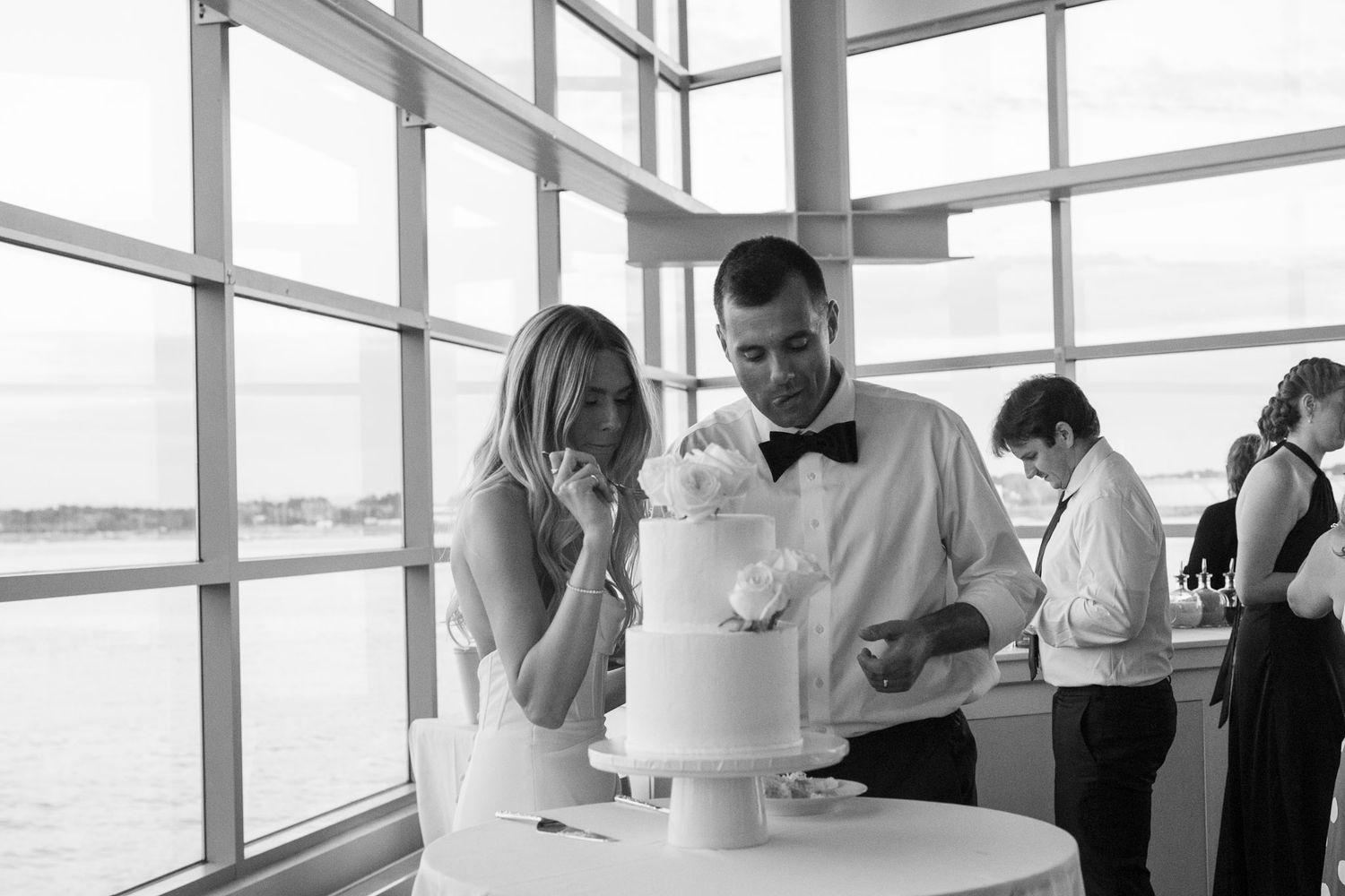 Black and white horse bridal shoot editorial Maine