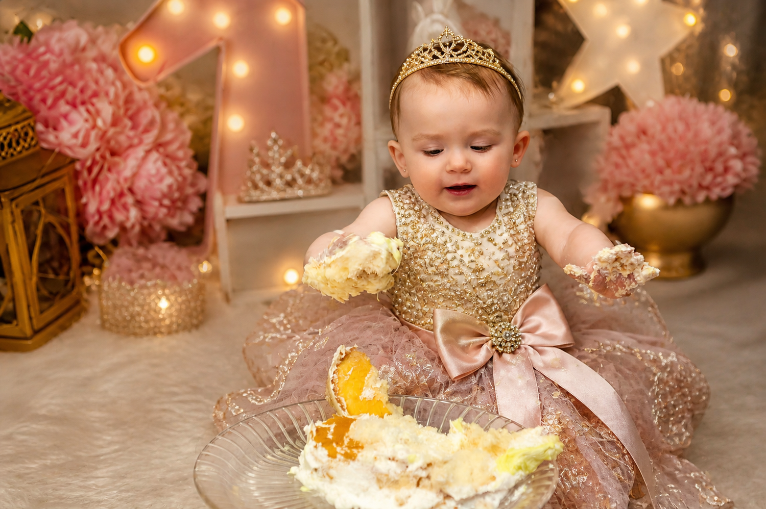One year old birthday cake smash photos in Halifax