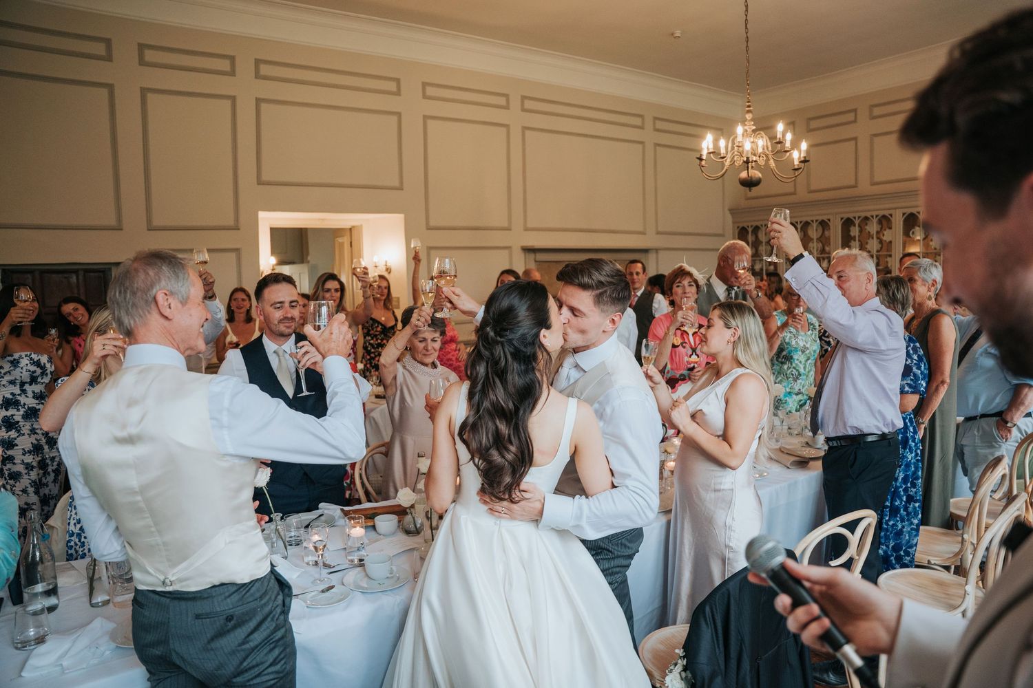Wedding reception speeches at Brympton House