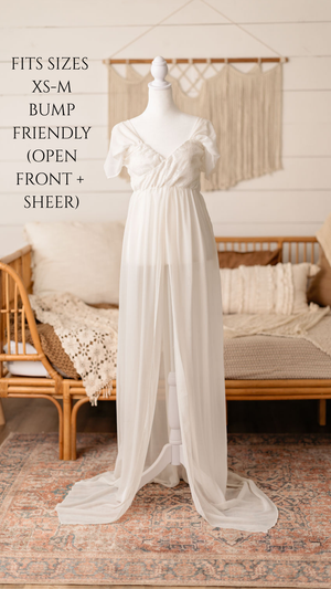 Client closet maternity dress available for photography sessions at Anna Carreno Photography