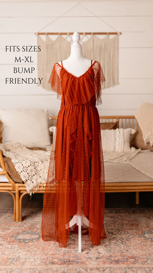 Client closet maternity dress available for photography sessions at Anna Carreno Photography