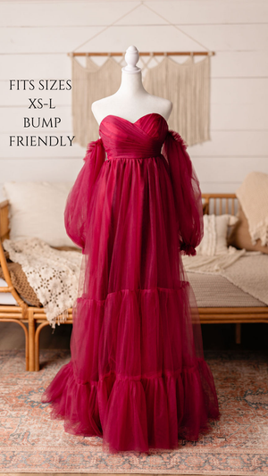 Client closet maternity dress available for photography sessions at Anna Carreno Photography