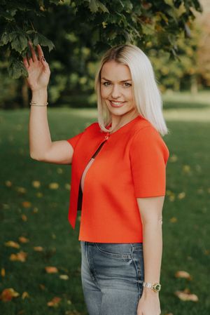 A portrait photograph taken outdoors in Milton Keynes by Sigita Yla Photography.