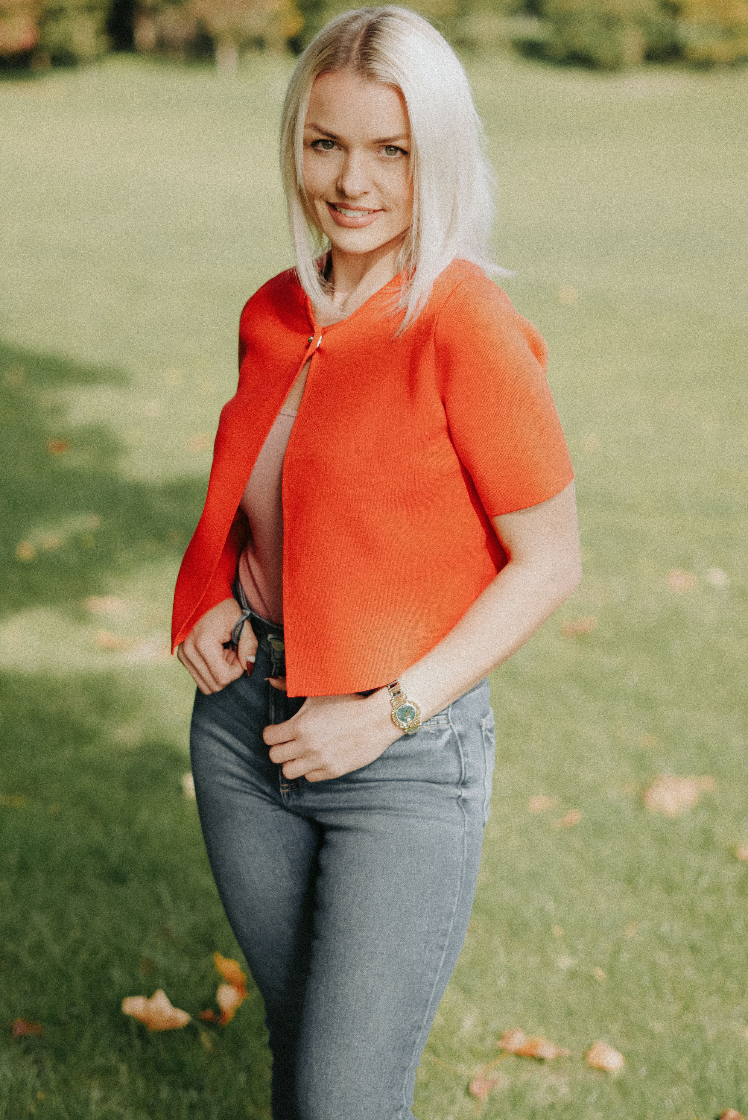 A portrait photograph taken outdoors in Milton Keynes by Sigita Yla Photography.