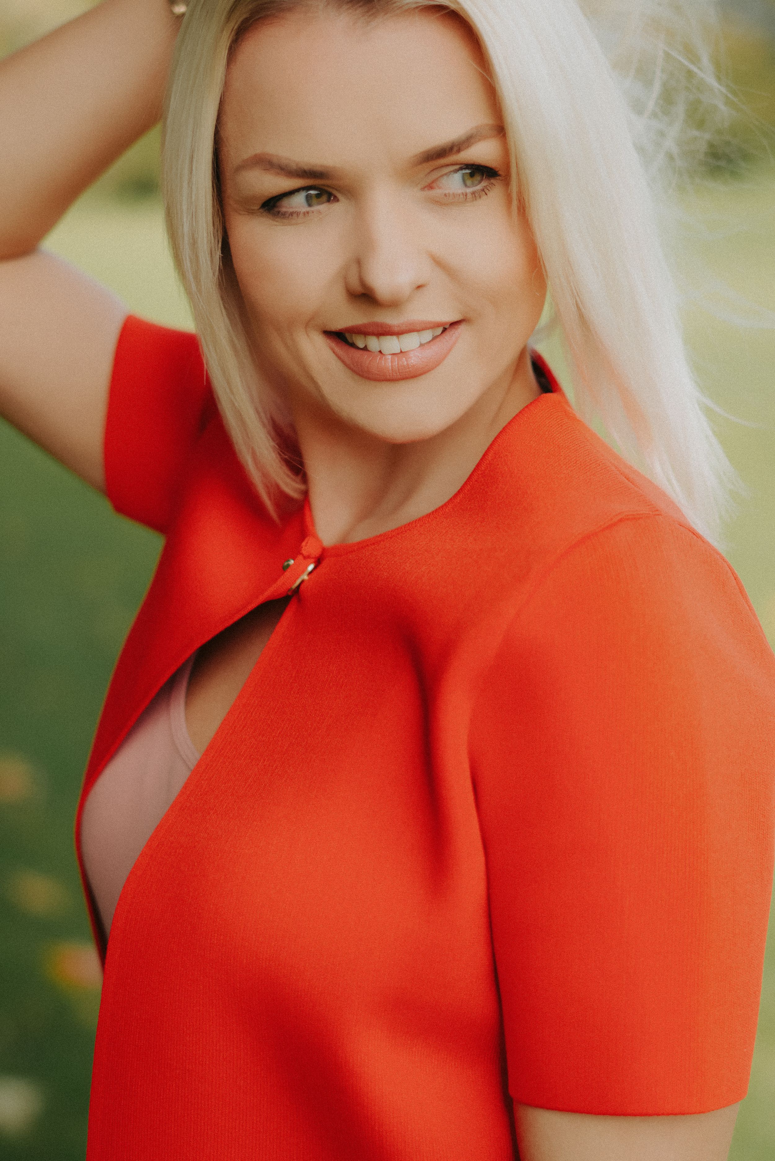 A portrait photograph taken outdoors in Milton Keynes by Sigita Yla Photography.