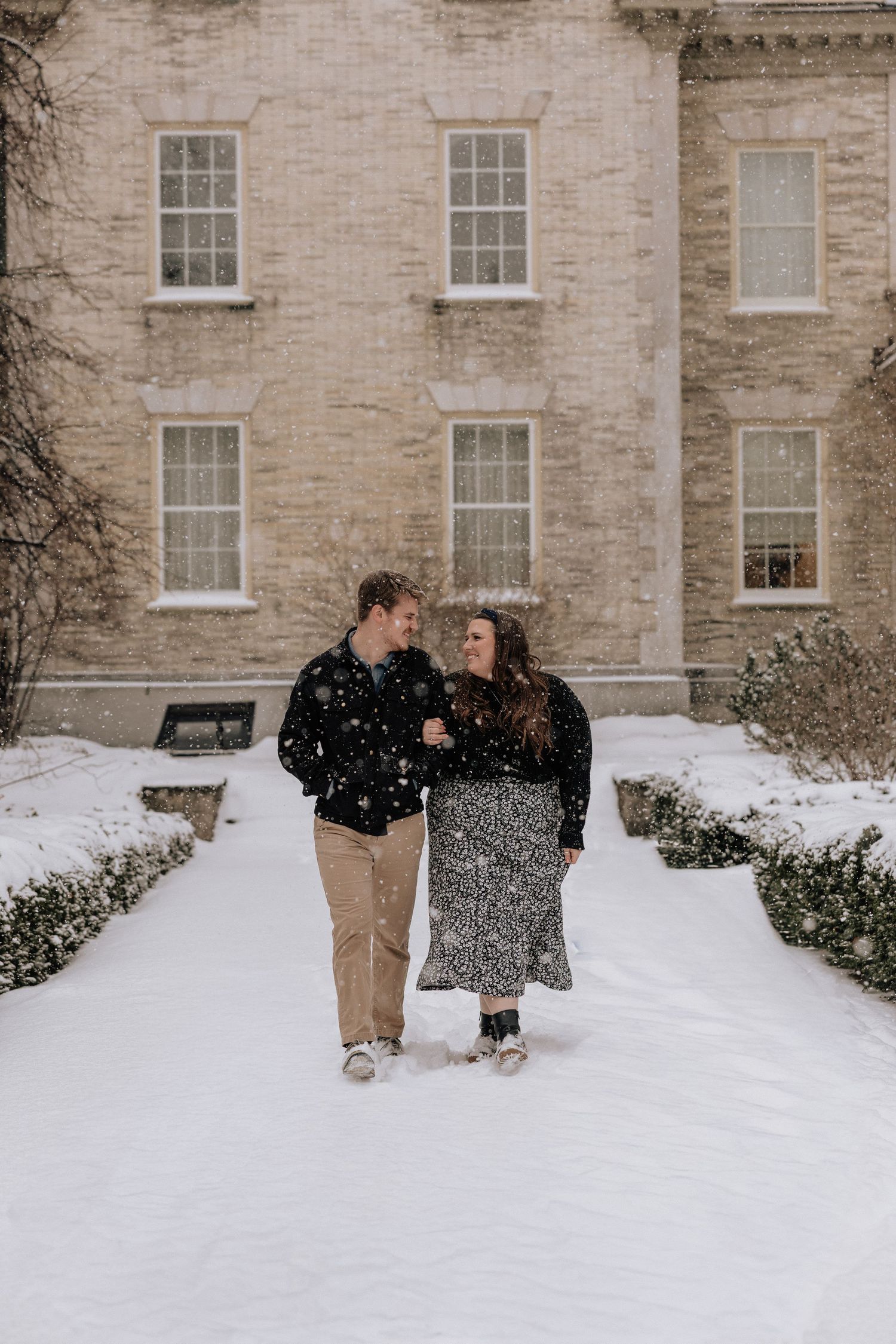 Engagement session at The Eastman Museum in Rochester, NY