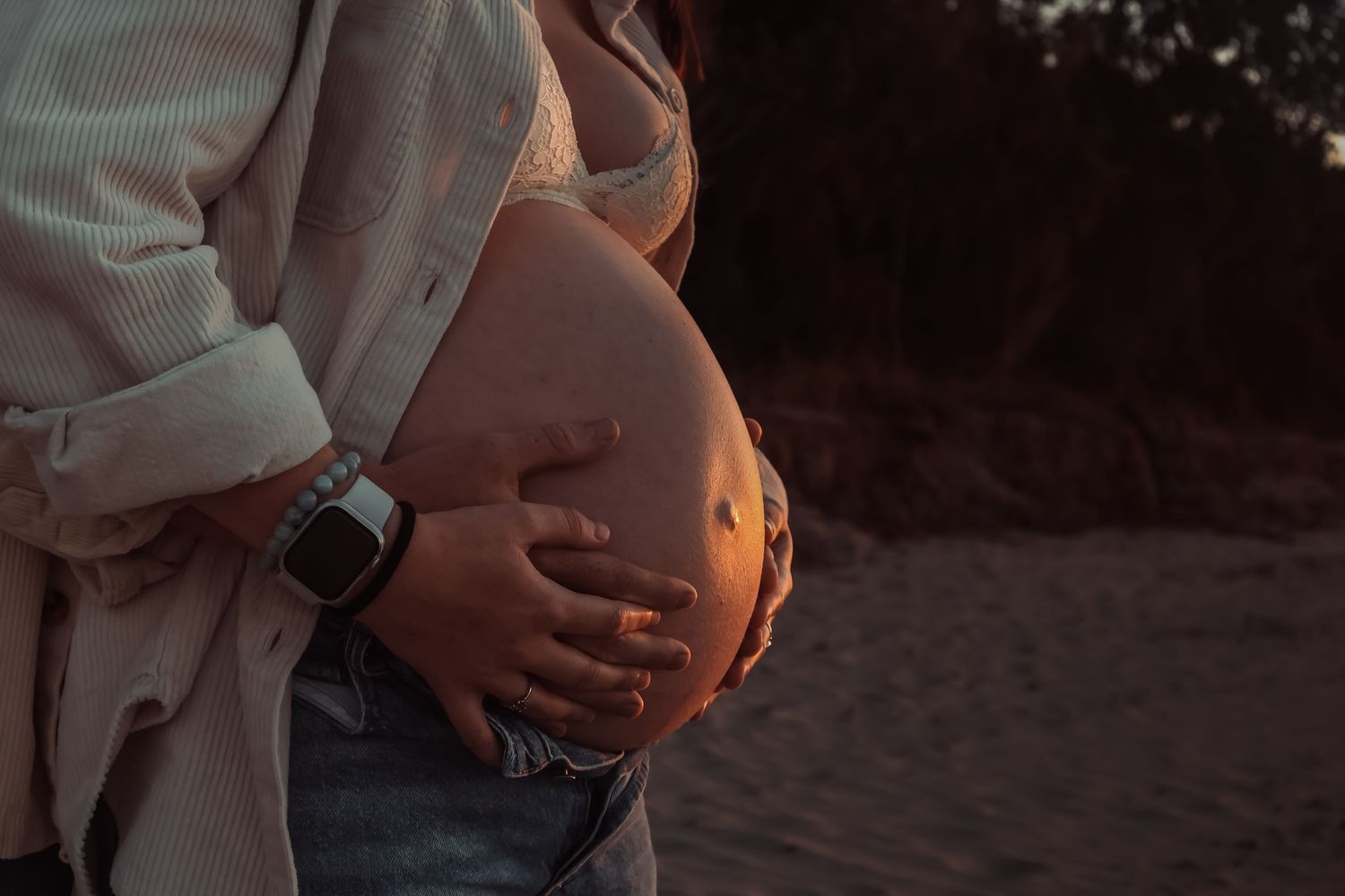 Outdoor maternity session documenting this eaningful season with softness, movement, and emotion.
