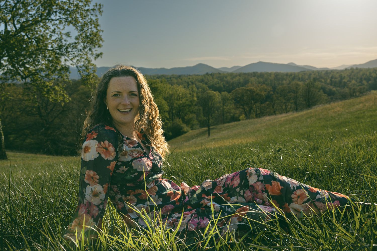 Asheville small business entrepreneur posing outdoors during a personal branding photography session at Biltmore Estate