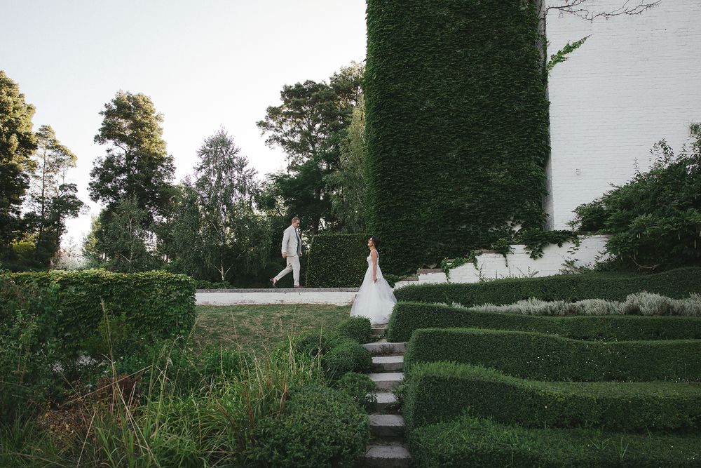 Bride and groom wedding portraits at Johannesdal 1207 in Stellenbosch vineyards