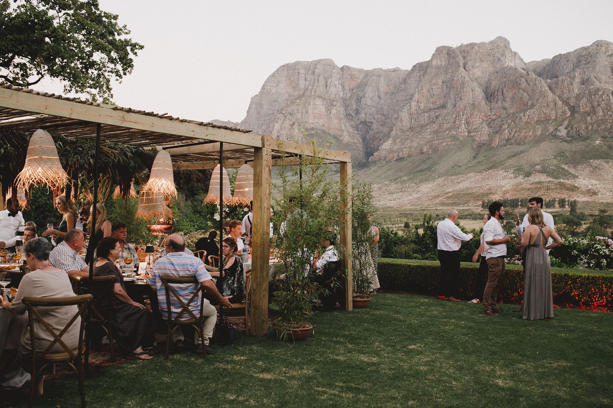 Romantic candlelit reception at Johannesdal 1207 Stellenbosch wedding venue