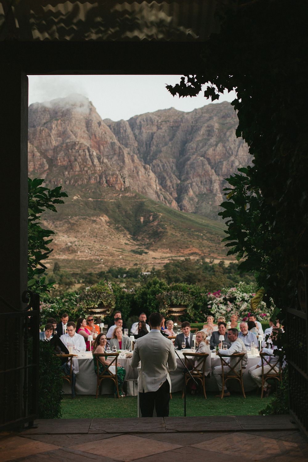 Al fresco wedding reception at Johannesdal