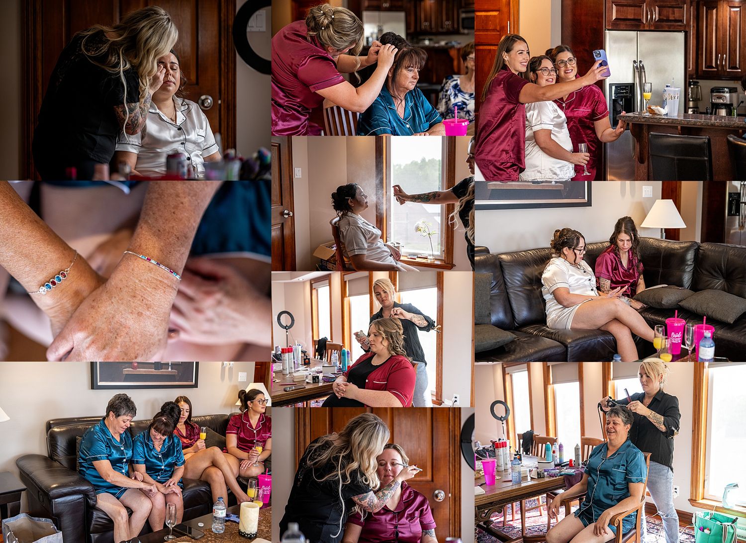 Healthcare provider visits elderly patient at home while reviewing medical documents and providing care.