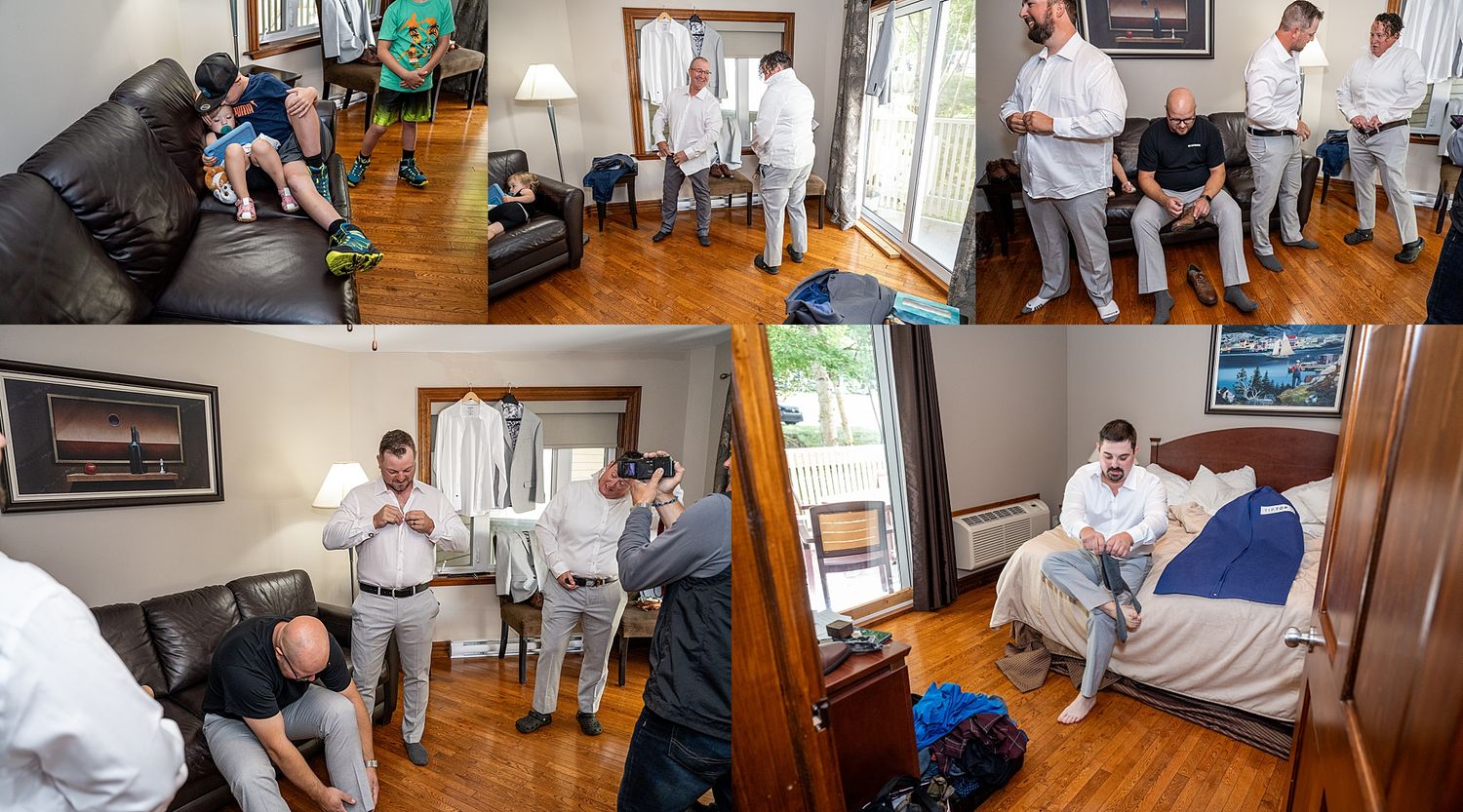 Physical therapy team providing hands-on rehabilitation treatment to patients in a bright medical facility.