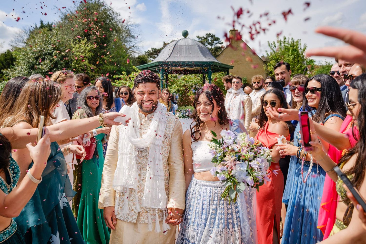 Kent Wedding Photographer taking a confetti photo. Wedding Photography in Kent