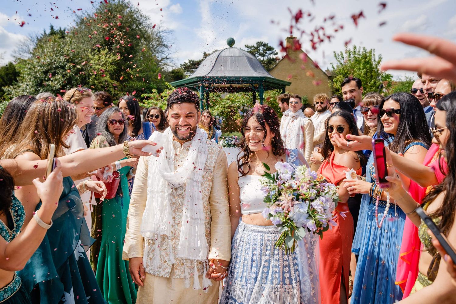 Kent Wedding Photographer taking a confetti photo. Wedding Photography in Kent