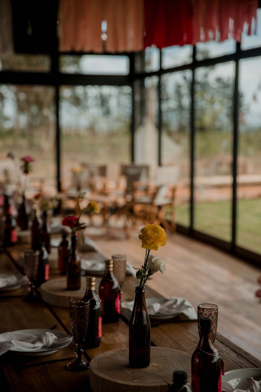 A cheerful festival-inspired decor theme in shades of pink, complete with personalized homemade drinks for each guest