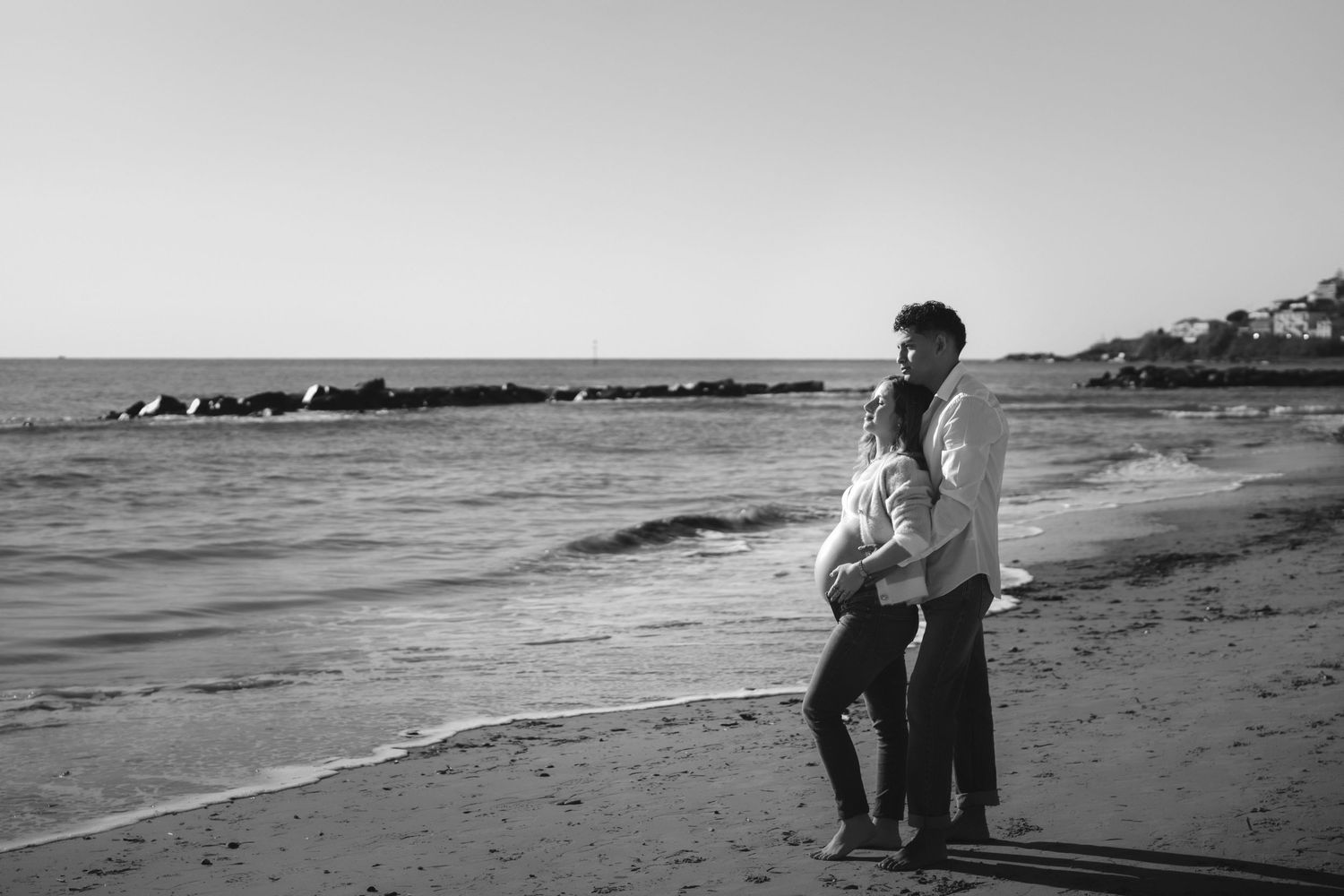 servizio fotografico maternità sanremo spiaggia