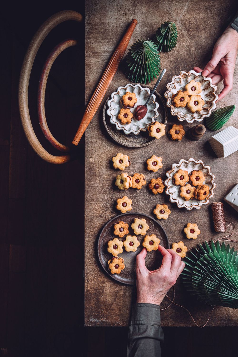 Sablés de Noel et ganache au chocolat