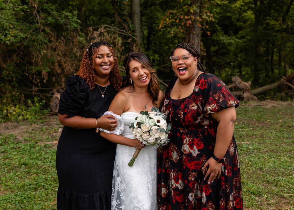 Wedding Party at backyard wedding in Omaha, Nebraska. - BrightSide Photography