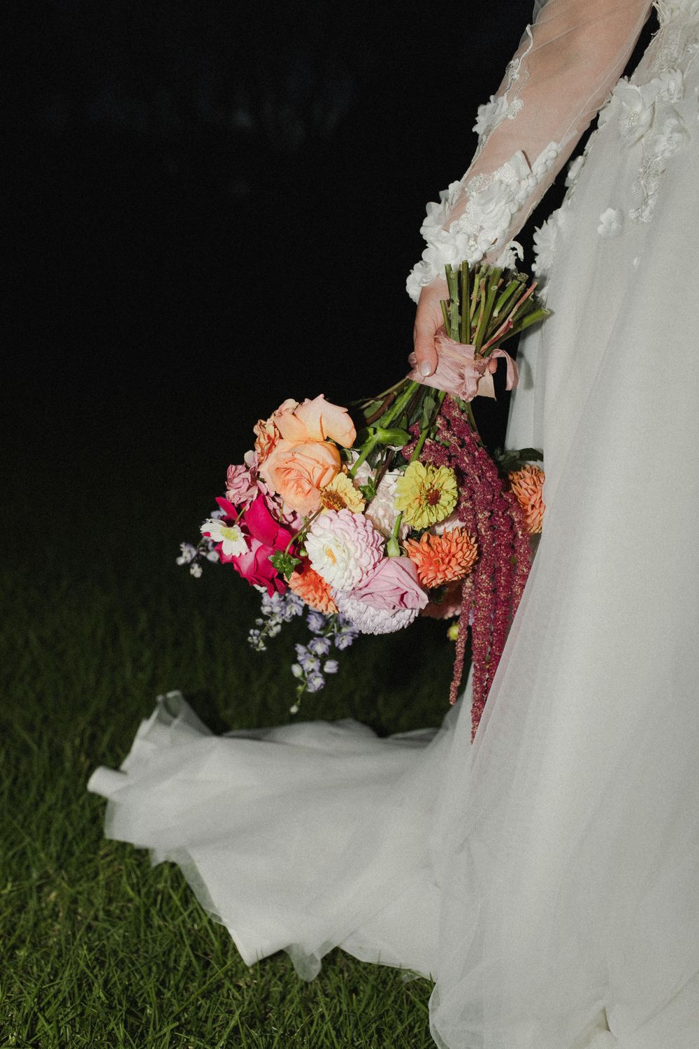 close up of bouquet at auckland wedding