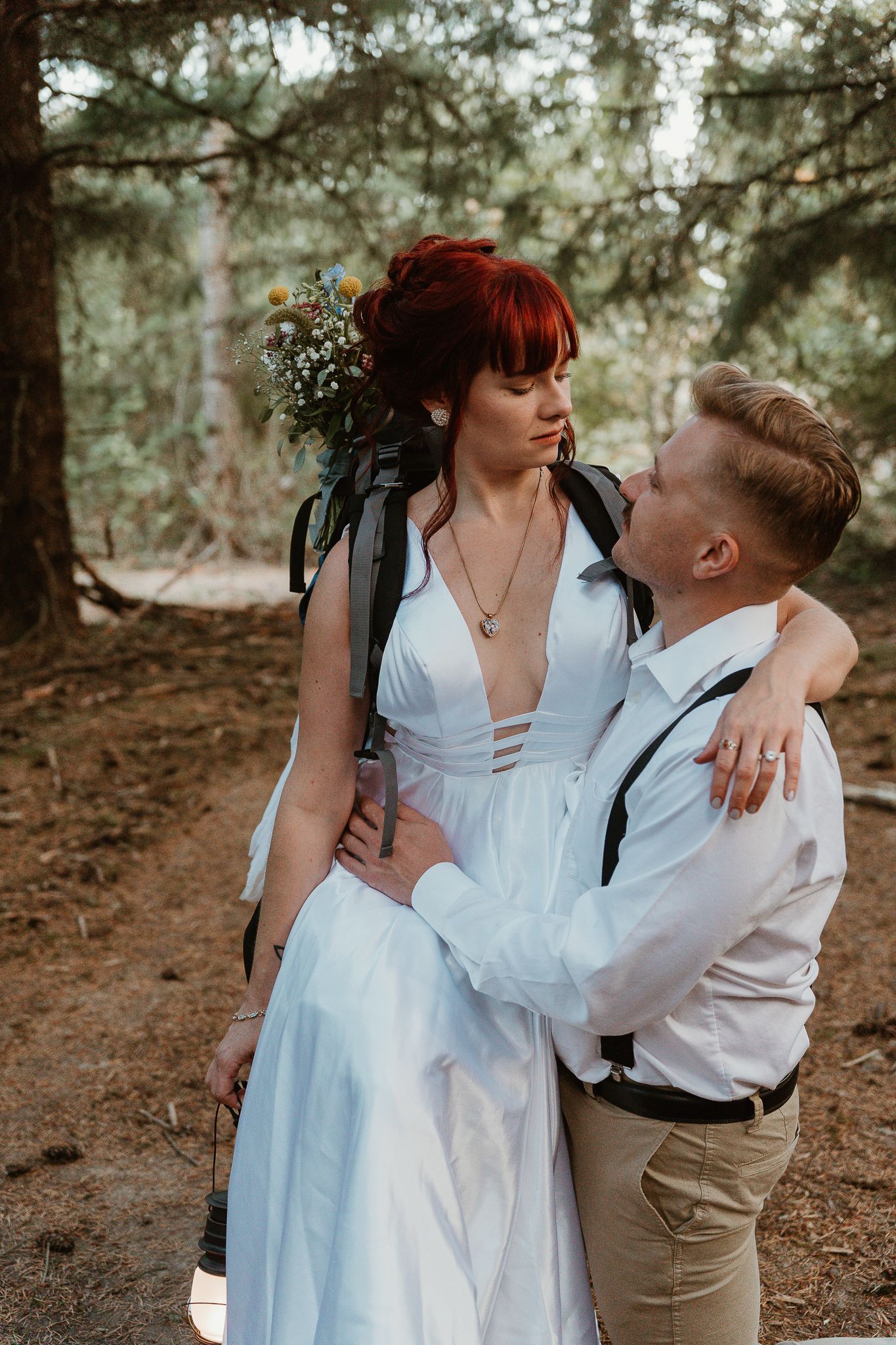 Couple posing.