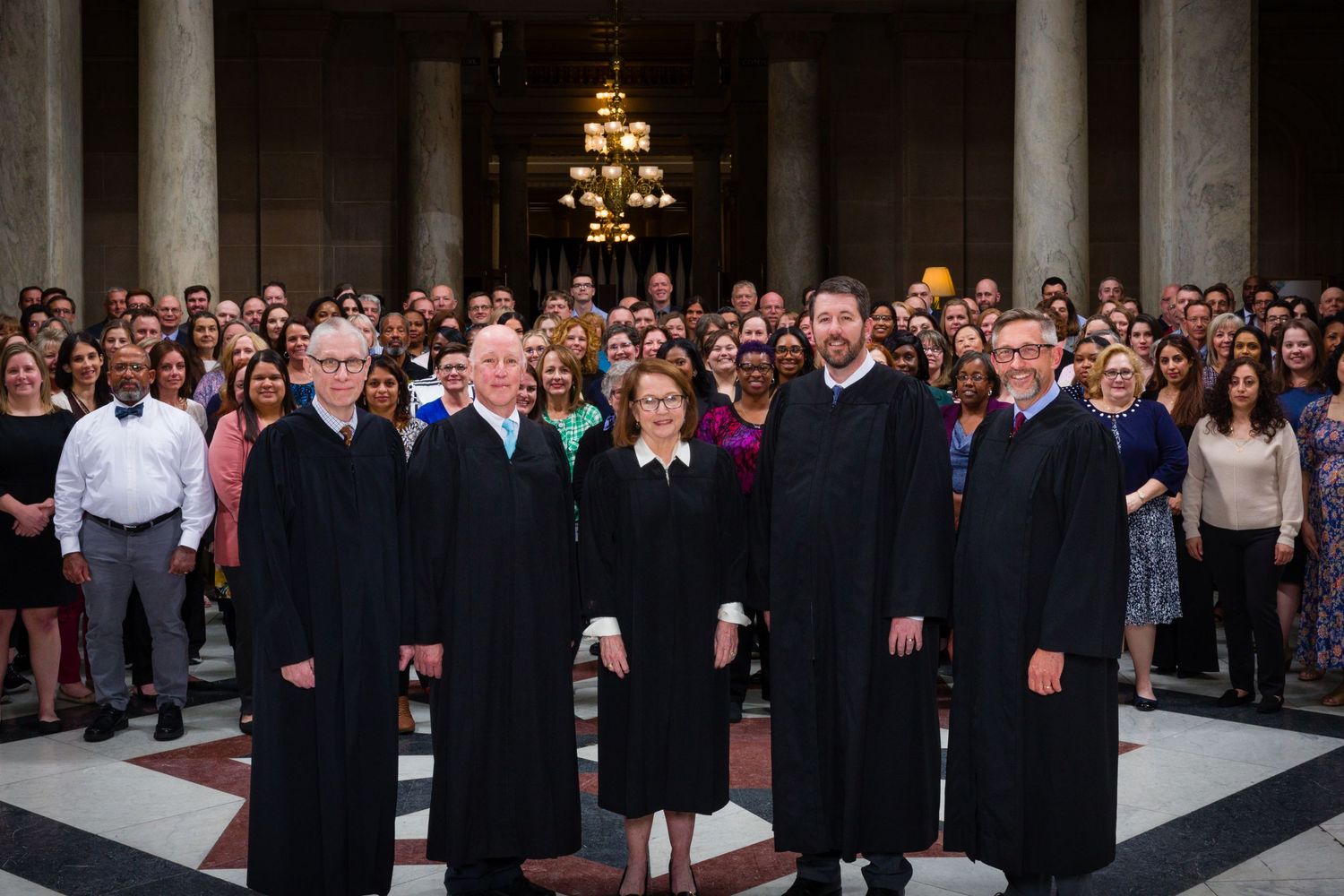 Indiana Supreme Court Justices at Statehouse