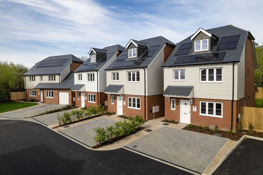 drone photography of new built housing project for local developer