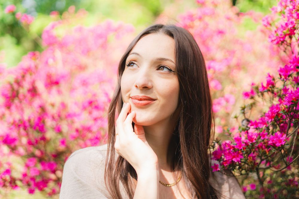 Portrait féminin au jardin botanique