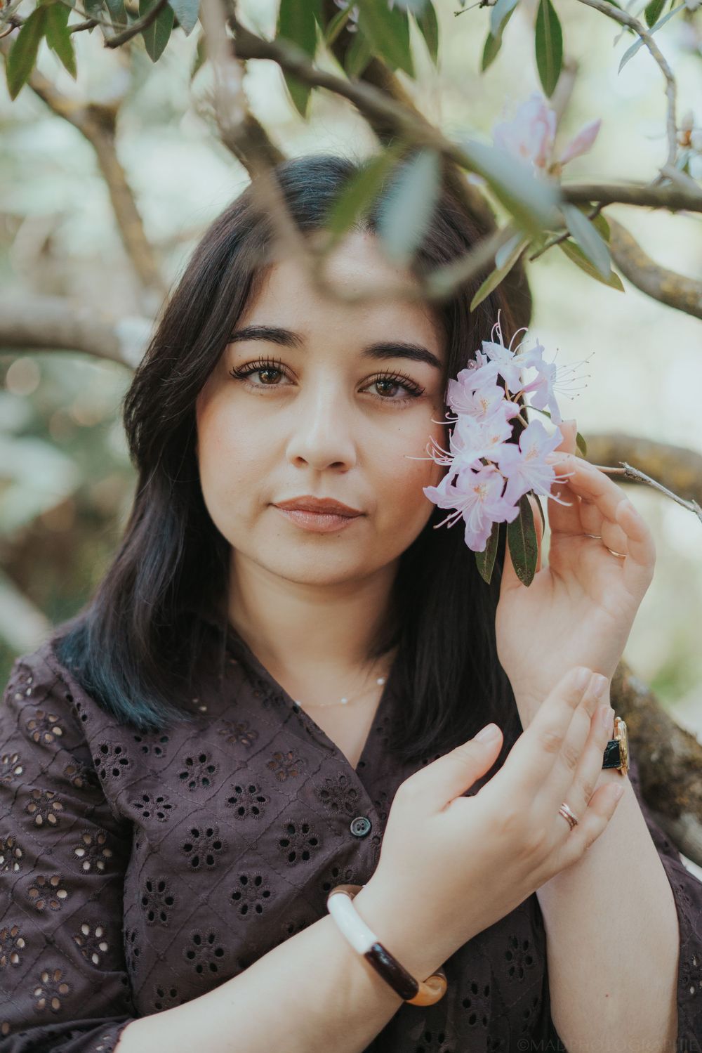 Portrait féminin au jardin botanique
