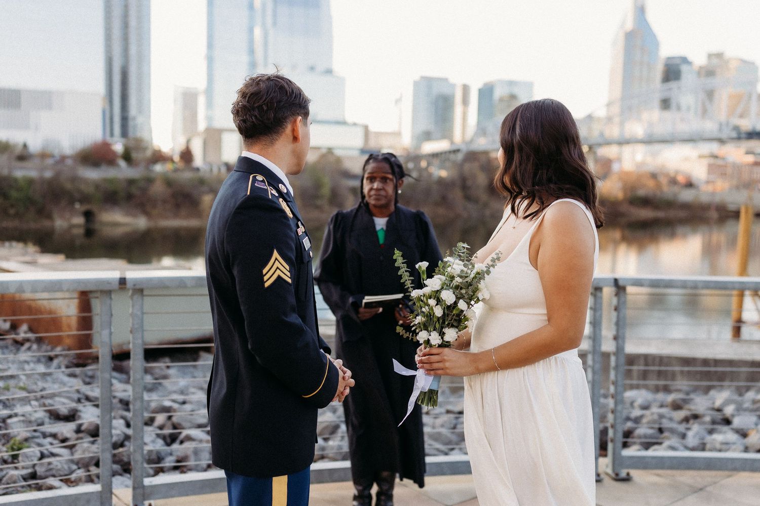 elope Nashville Photographer broadway celebration downtown elopement couple